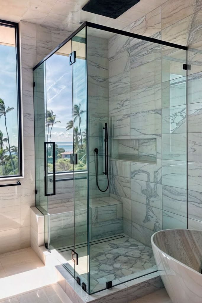 Tempered Glass Shower Enclosure